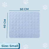Kuber Industries Pack of 5 Rectangular Dog & Cat Bed|Premium Cool Ice Silk with Polyester with Bottom Mesh|Multi-Utility Self-Cooling Pad for Dog & Cat|Light-Weight & Durable Dog Bed||Light Blue